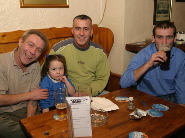 Jim McCourt, Levi Nicell and dad Damain with Dayo Rodgers. :.