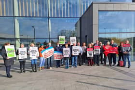 Health and Social Care Workers held another demonstration outside Altnagelvin Hospital this week.