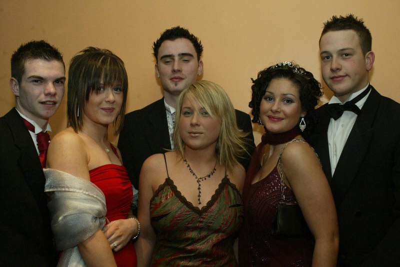Louise Travers, Christina O'Neill and Karina Smith with partners Vinne Morrison, Michael Harkin and Damian Roberts.  (0203JB48)