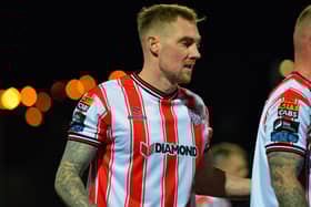 INFLUENTIAL . . . Derry City's Kevin Holt. Photograph: George Sweeney