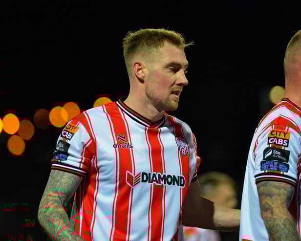 INFLUENTIAL . . . Derry City's Kevin Holt. Photograph: George Sweeney