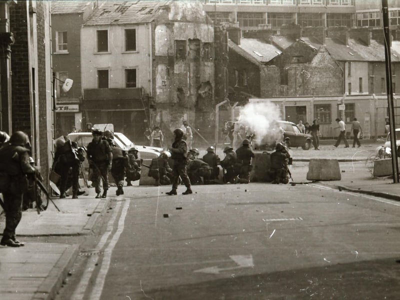 Trouble flares in Derry during the marching season in August 1975.