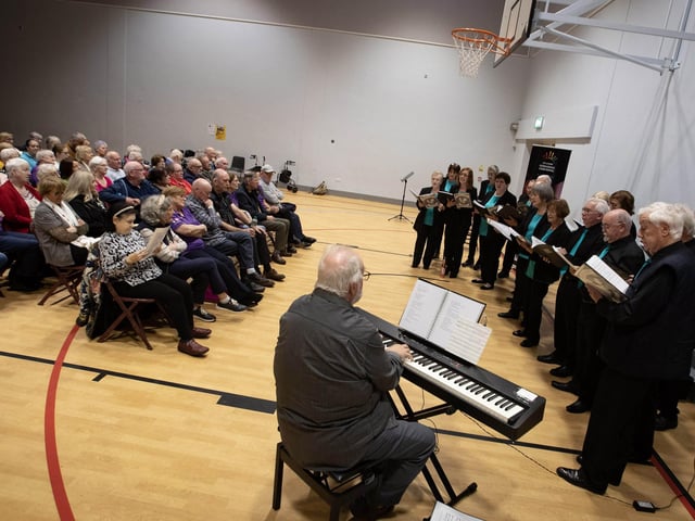 Doire Calgach Singers performing at Shantallow Community Centre on Thursday.