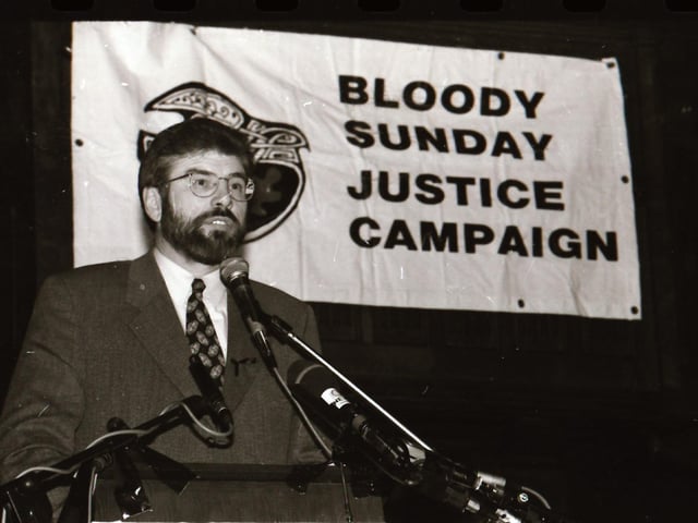 Scenes from the Bloody Sunday commemorative events in Derry in January 1996.
