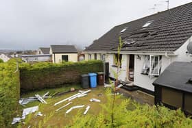 The scene of a suspected gas explosion in the Kylemore Park residential area of Derry. Photo by Lorcan Doherty / Press Eye.