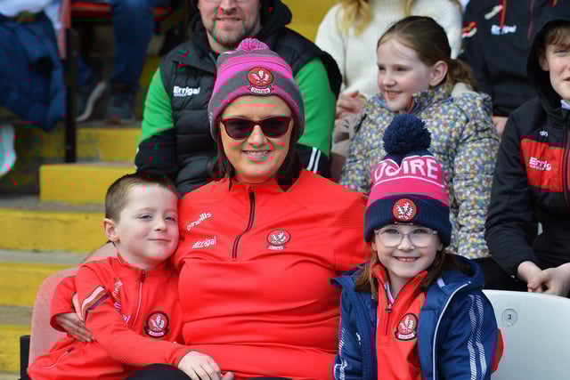 Fans in Celtic Park on Sunday afternoon for Derry's National football League game against Mayo. Photo: George Sweeney