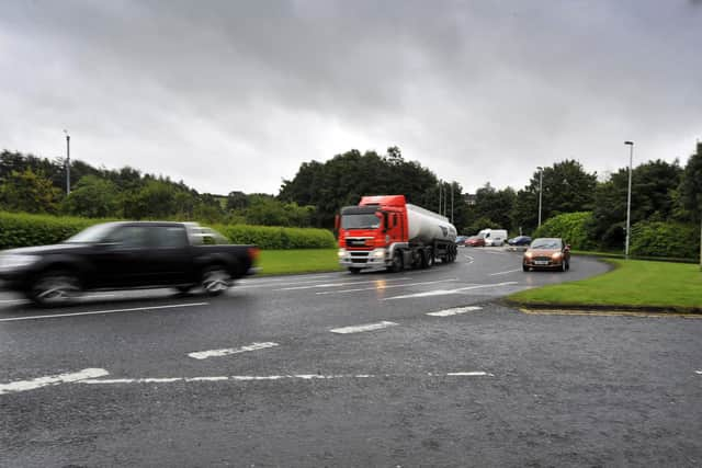 Accident blackspot: Caw Roundabout. (File picture). DER3115GS29