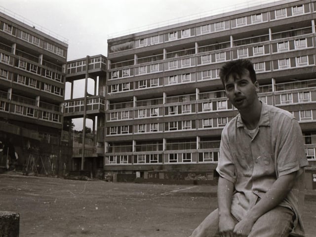 John O'Neill of The Undertones fame pictured at the Rossville flats.