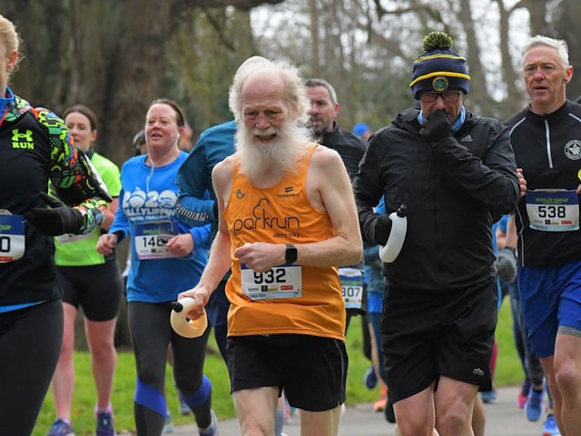 George Rowe (932)  takes part in the Bentley Miler. Photo: George Sweeney