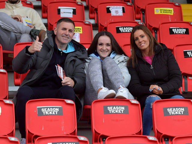 Fans at the Derry City versus St Patrick’s Athletic game on Friday night. DER2317GS-65