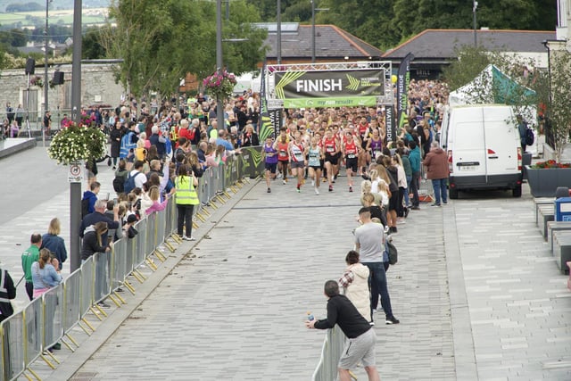A view of the runners at the start of Sunday's Waterside Half Marathon at Ebrington.