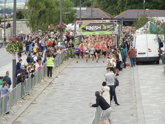 A view of the runners at the start of Sunday's Waterside Half Marathon at Ebrington.