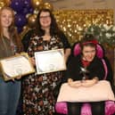 Donna Maria Lynch (right) supported by Rachel Turner (left) and Shannon Hannigan (centre) of Derry’s Templemore Supported Living was a finalist in both Praxis Care Co-Production and Health and Wellbeing awards.
