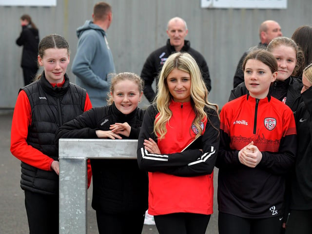 Fans at the Derry City versus St Patrick’s Athletic match, which took place at the Brandywell. DER2317GS-68