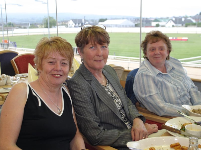 Punters enjoying a night out at the Lifford dog track in May 2004.