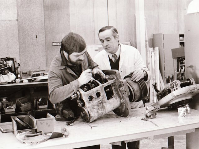 Staff at work at Maydown Precision Engineering in 1985.