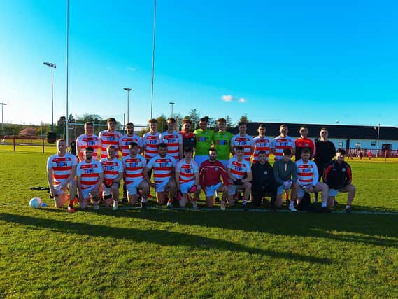 Ballerin won the Neal Carlin Cup for the second year in a row overcoming  Slaughtmanus 1-11 to 1-9 after extra-time at Owenbeg. Photo: George Sweeney