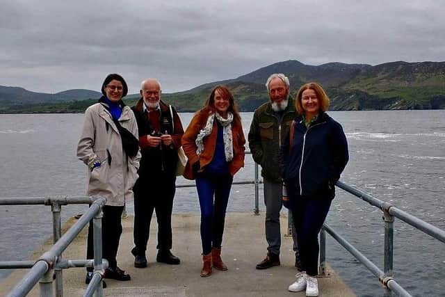 The participating artists at a recent meeting in Fort Dunree, where they shared their past work, exchanged ideas, and laid the foundation for collaborative efforts in the future (from left to right Cliodhna Timoney, Tim Stampton, Andrea Spencer, Cathal McGinley and Bernie McGill - missing from image is Nicola Nemec).