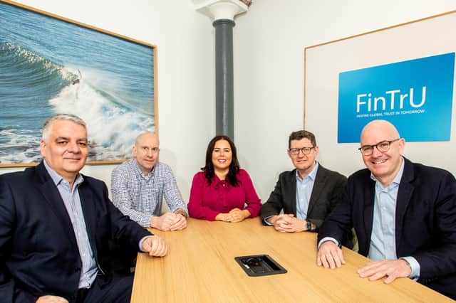 Pictured (L-R) are Mel Chittock Interim CEO, Invest NI; Steven Murtland Chief Financial Officer; Kathleen McDermott Executive Director; Greg McCann Executive Director and Darragh McCarthy Founder & CEO.