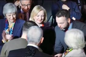Colum Eastwood shakes hands with Volodymyr Zelensky