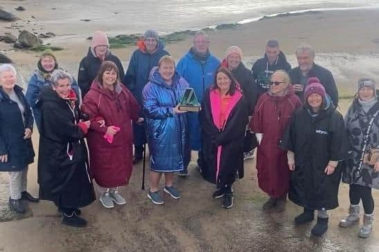 The Point Swimmers with the Aontas Star Award.