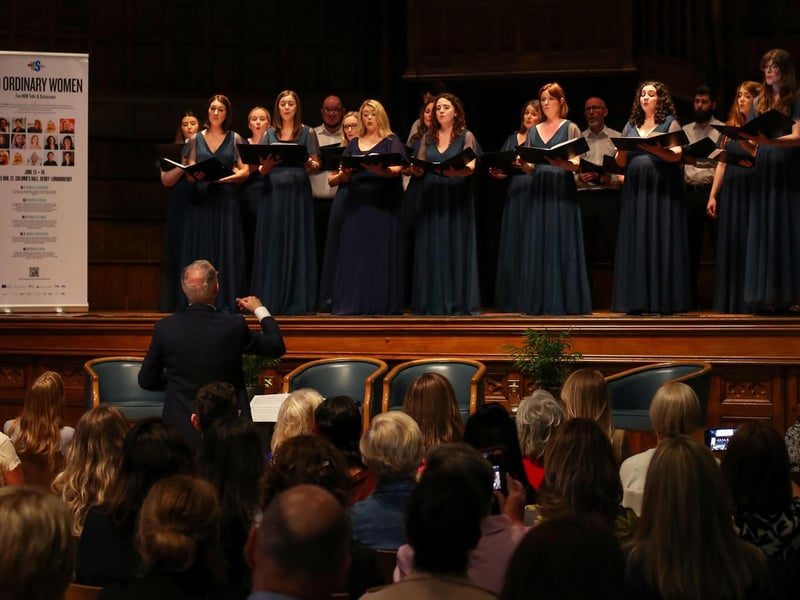 Codetta Choir performing at the inaugural YES, a four day, all-women, multi-arts, festival of female creativity inspired by Joyce’s most famous female character, Molly Bloom which has taken place at various locations across Derry and Donegal this weekend. YES, is the culmination of the ULYSSES European Odyssey, the largest-ever Ulysses celebration, which will have visited eighteen European cities by the time it closes in Derry. www.ulysseseurope.eu YES is family friendly and almost entirely free of charge. For more information please visit www.yesderry.com
