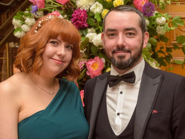The Mayor Councillor Patricia Logue hosted the annual Mayor’s Ball in the Guildhall in aid of her crossed Charities the Foyle Hospice and Ryan McBride Foundation. Pictured at the event are guests, Picture Martin McKeown. 24.05.24