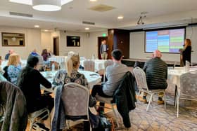 Lisa Claire Whitten and David Phinnemore pictured at a previous event on the NI Protocol