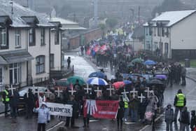 The March for Justice parade on Brandywell Road in 2015. DER0415MC134