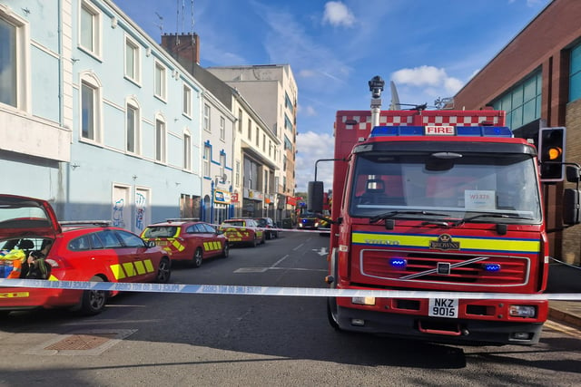 Over 60 firefighters dealt with the large fire at a residential and commercial property in Lower Clarendon Street.