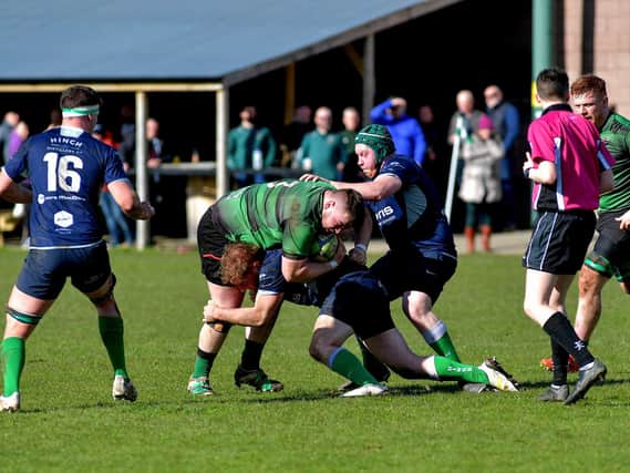 City of Derry prop Adam Marley retains his place in the front row against CIYMS. Photo: George Sweeney. DER2312GS – 56