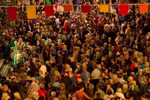 A packed Shipquay Street.