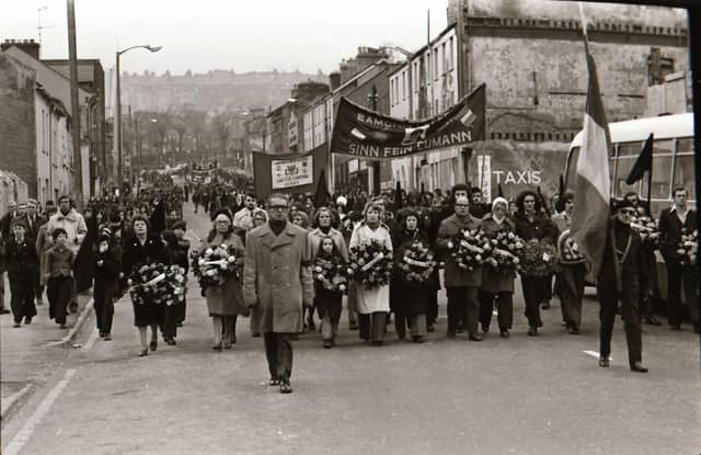 Bloody Sunday commemorative ceremonies and march back in January 1976.