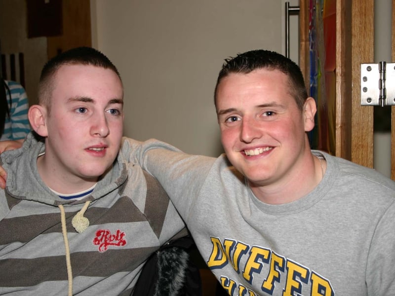 Garth Culen and Tommy McGinley enjoying the party. 3964/dd : .