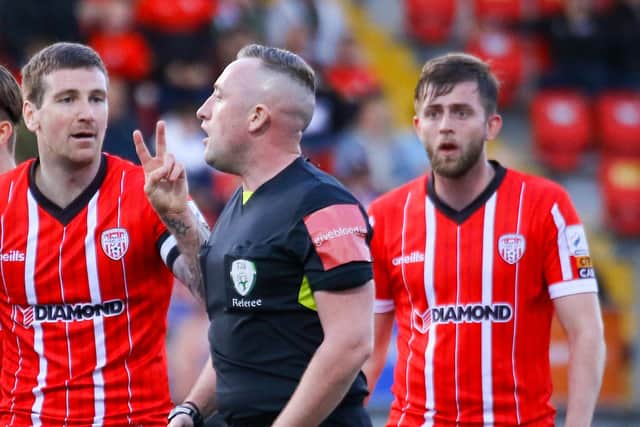 Derry City skipper Patrick McEleney felt the two sending offs in the Drogheda defeat ruined the game.