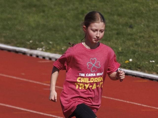 Participants in the Children's Try-A-Tri in memory of Caina Healey. Michelle Campbell/Micam Photography