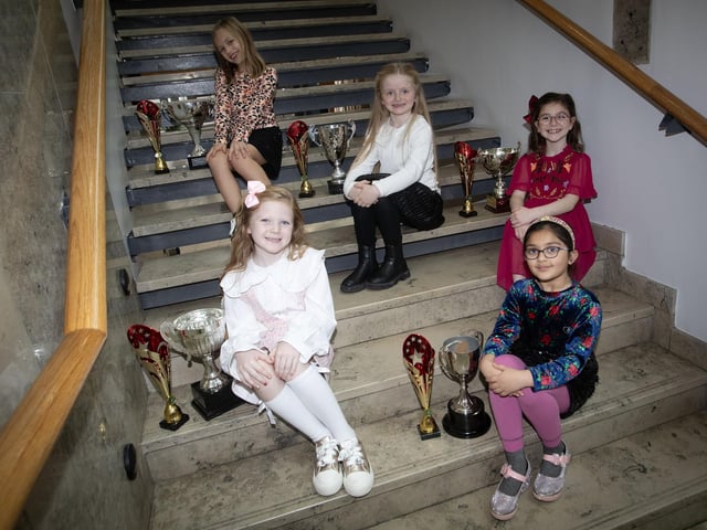 Primary 3 girls' prizewinners at the Foyle School of Speech and Drama Annual Charity Event in aid of the Foyle Hospice, held at the Millennium Forum on Saturday. (Photos: Jim McCafferty Photography)