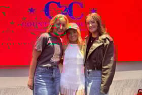 Abbie McGlinchey, aka Abbie Mac, with her proud family at the O2 London on Sunday.