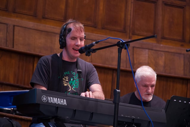 The Thyme to Sing choir performing in the Guildhall during the recent Christmas Craft Fair.