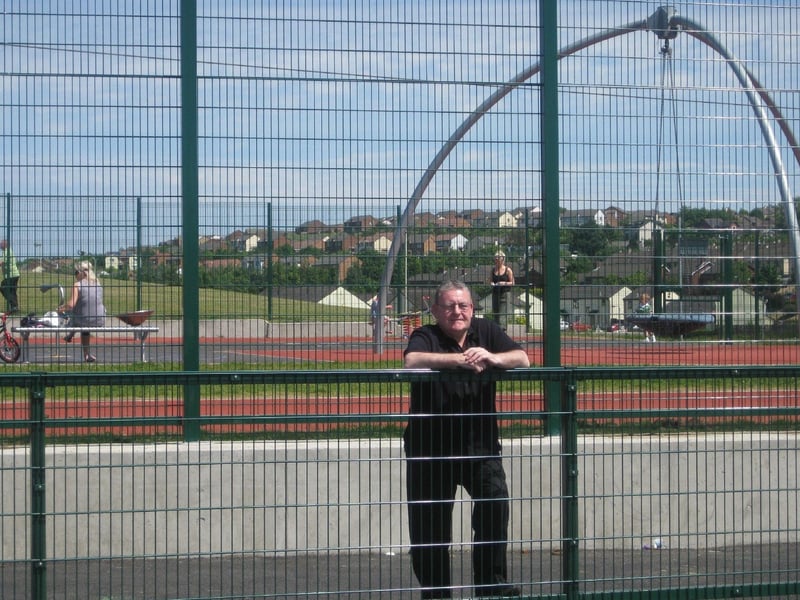 Sinn Féin councillor Tony Hassan pictured at the new play park in Leafair. (2506MM10)