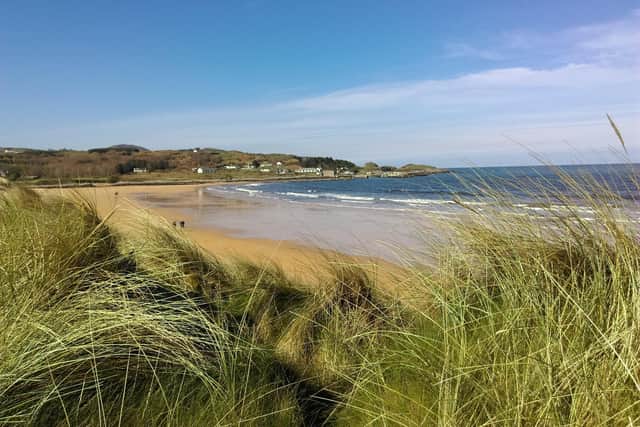 Water temperatures at popular beaches like Culdaff are still very cold at this time of year.