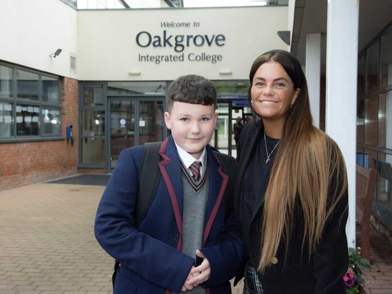 Year 8 student Charlie Morrison and his mum Amanda pictured on Friday morning.