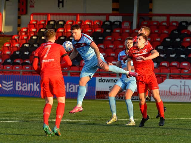 ​Striker Sean McCarron came off the bench to score Institute’s late consolation goal, at Milltown, on Saturday.