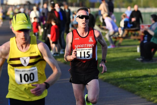 Andrew Maguire (115), City of Derry Spartans. Photo: George Sweeney