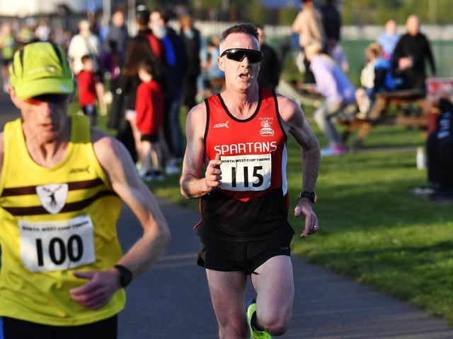 Andrew Maguire (115), City of Derry Spartans. Photo: George Sweeney
