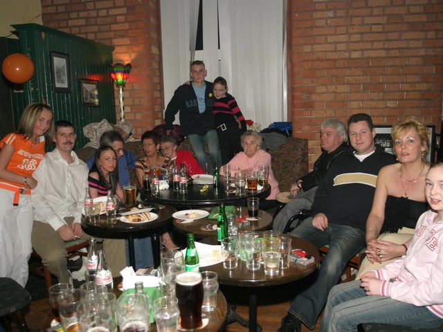 Pictures of Derry people partying in November 2003