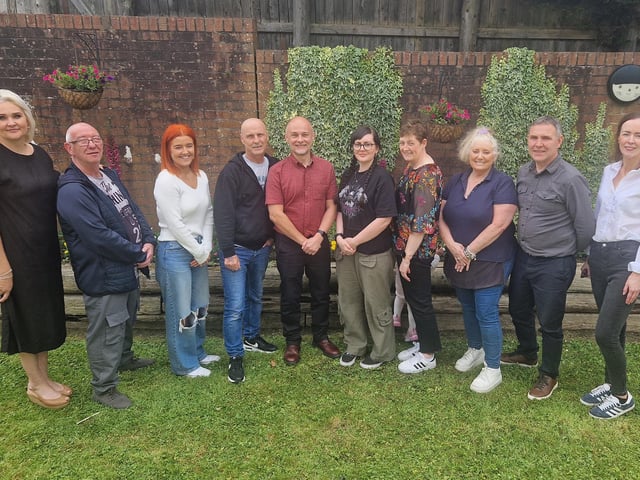 The staff team at Dunvale House who went "above and beyond" to organise the scheme's 30th anniversary celebration.