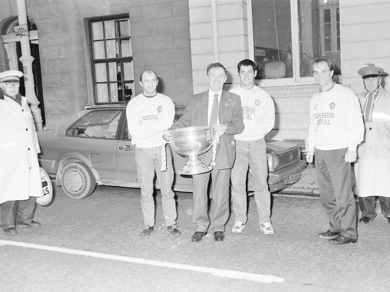 Sam Maguire Cup at St. Eugene's.