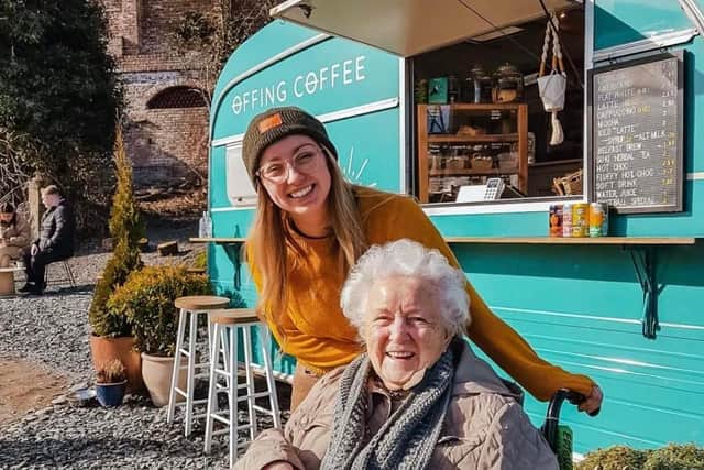 Stephanie with her late Granny Sheila at Offing Coffee.