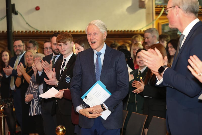 Bill Clinton: Mayor Duffy, I thank you for welcoming me back to a city I love and this Guildhall which I love so much.